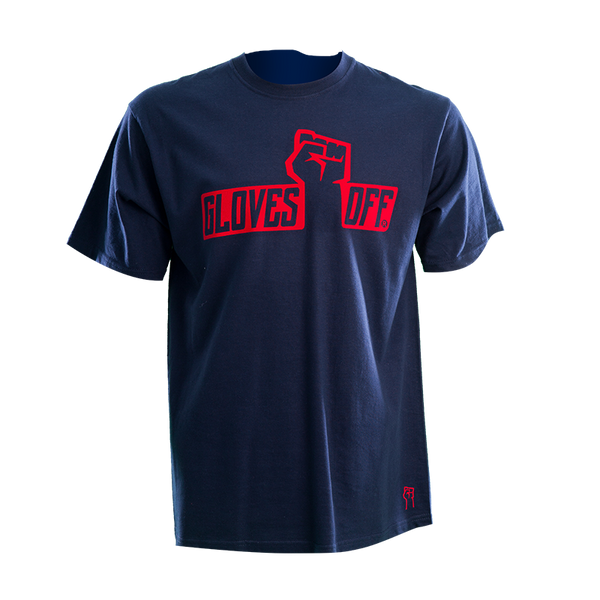 ADULT T-SHIRT NAVY WITH RED ICONIC LOGO