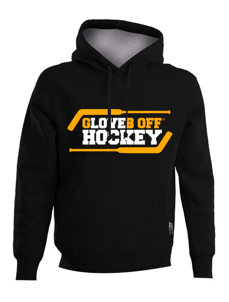 AUTHENTIC HOODIE LOVE HOCKEY WITH GOALIE STICKS