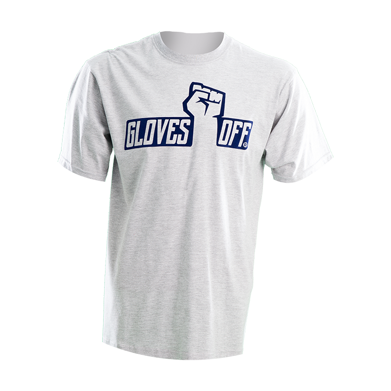 ADULT T-SHIRT GREY WITH NAVY ICONIC LOGO