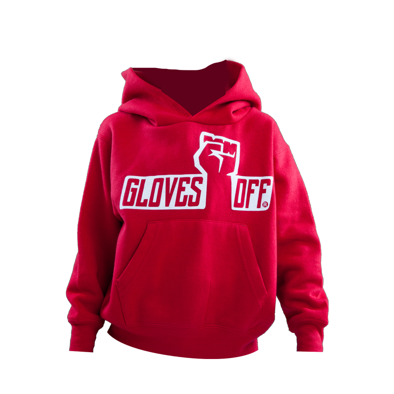 KIDS HOODIE RED & WHITE