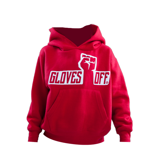 KIDS HOODIE RED & WHITE