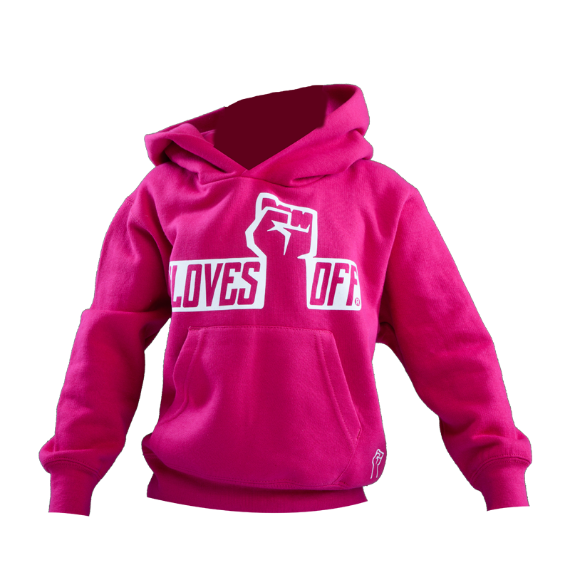KIDS HOODIE PINK & WHITE