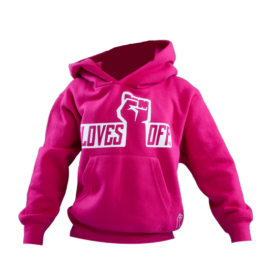 KIDS HOODIE PINK & WHITE