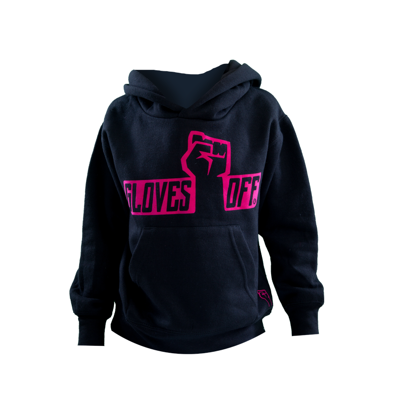 KIDS HOODIE BLACK & PINK