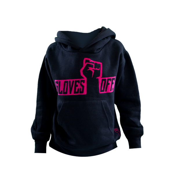 KIDS HOODIE BLACK & PINK